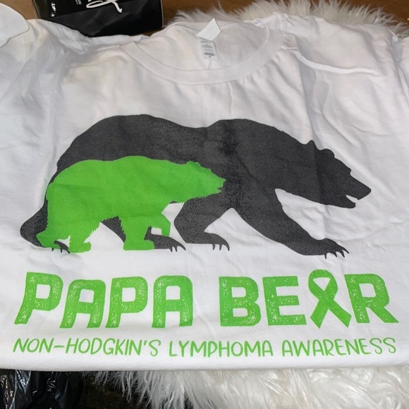 Papa Bear Non Hodgkin’s lymphoma awarenessT-SHIRTS - Picture 1 of 2